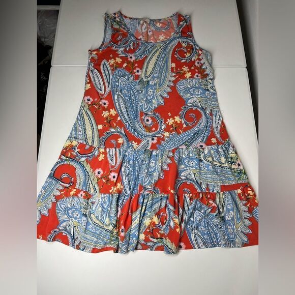 IVY LINE BOHEMIAN Multi Color Paisley Print Dress SIZE XL - Picture 3 of 10